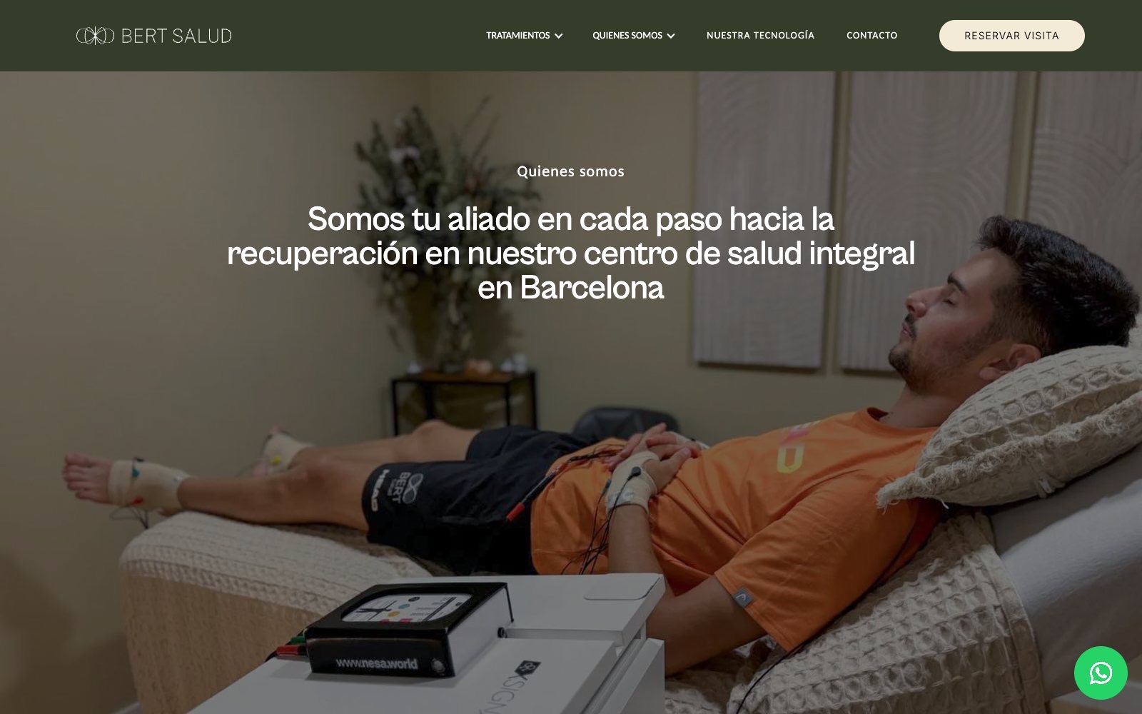 Página «Nuestro equipo» de Bert Salud con los profesionales de la clínica