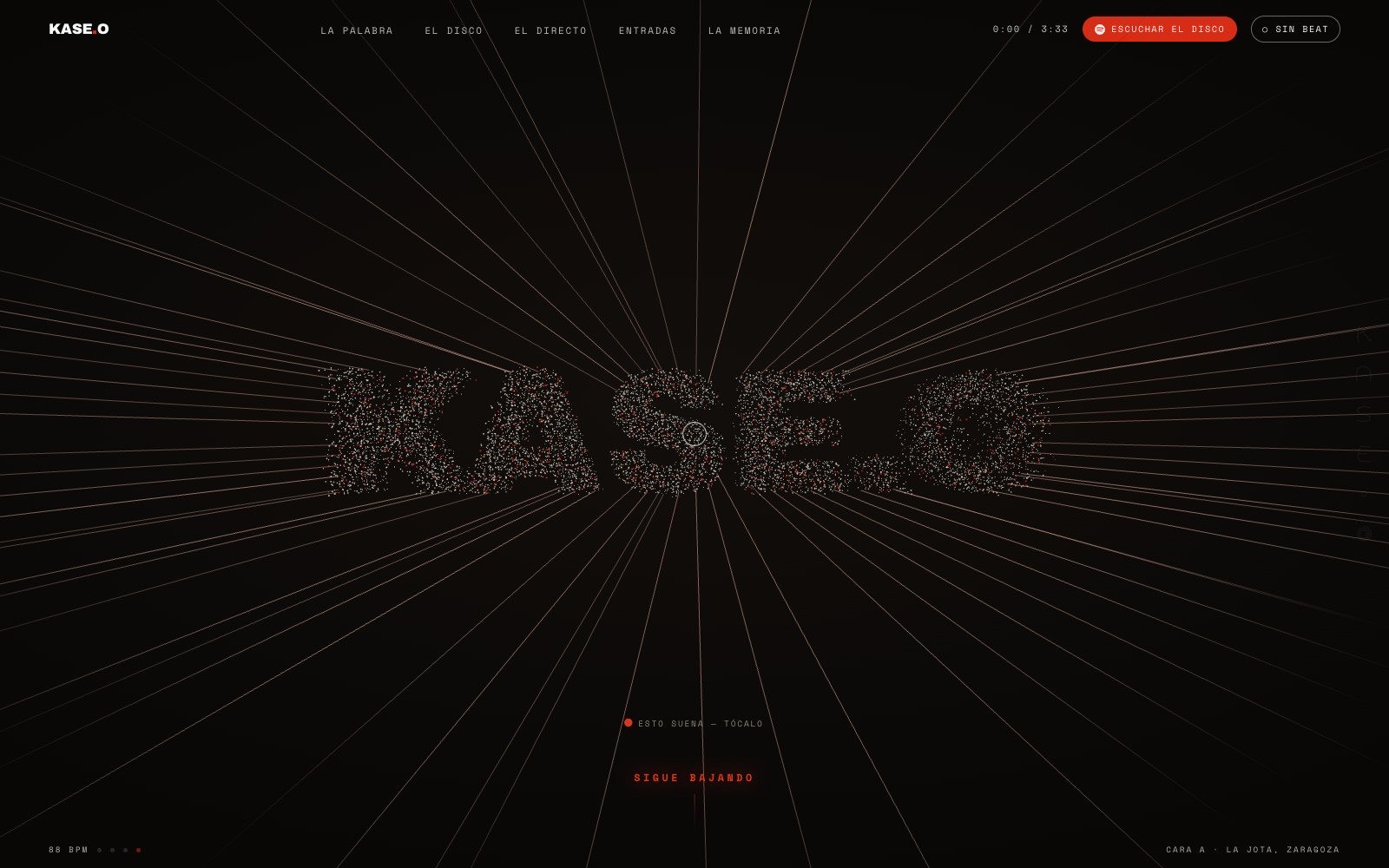 Portada de la web de Kase.O
